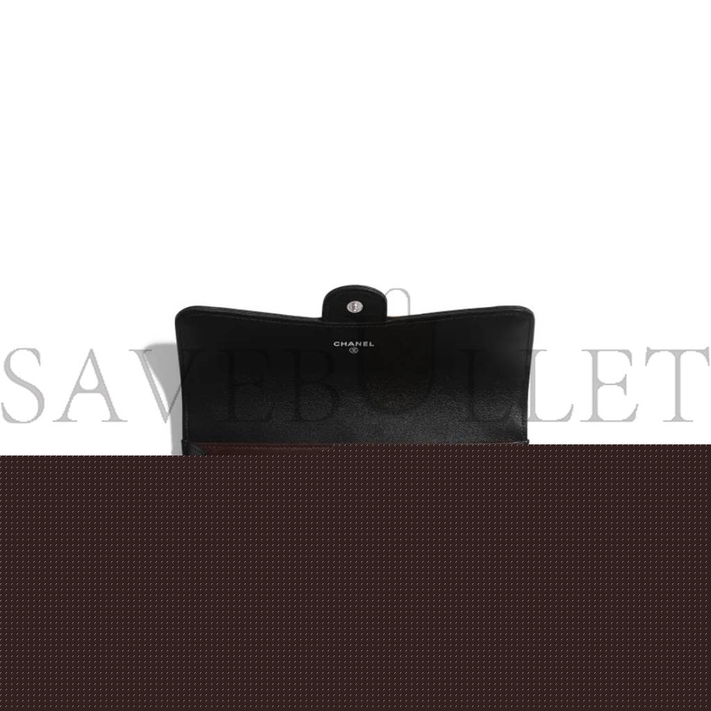 Ch*el classic long flap wallet silver hardware  ap0241 y01480 c3906 （19.5*10.5*3cm）